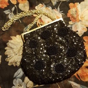 Vintage Late 70s Sequins and Beads evening bag